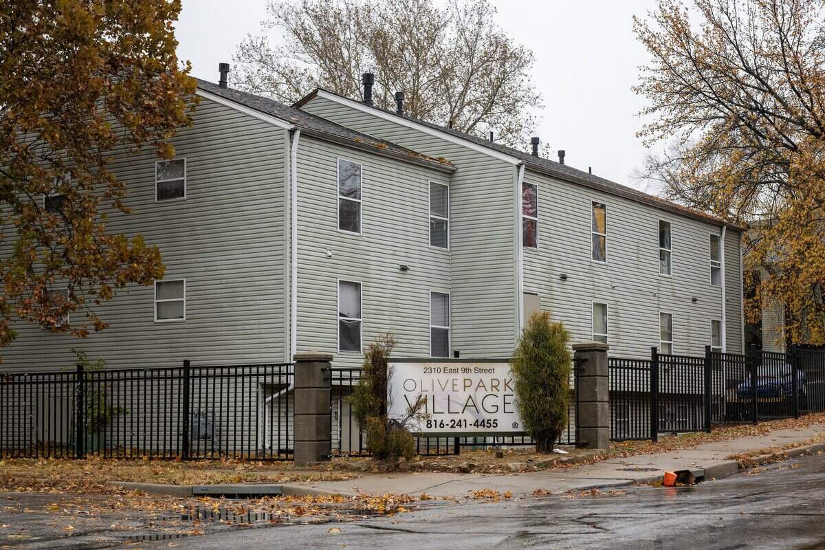 Olive Park Village Apartments at 2310 E. 9th St., are pictured on Friday, Nov. 21, 2025, in Kansas City.