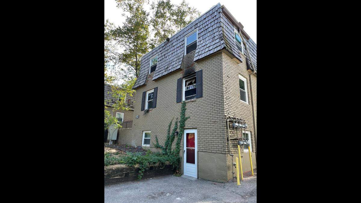 Fire damage remains apparent at the Kansas City apartment building in the 4100 block of Oak Street where two pre-doctoral researchers, Camila Behrensen, 24, and Pablo Guzmán Palma, 25, were found dead Saturday morning. Kansas City police say both are homicide victims.