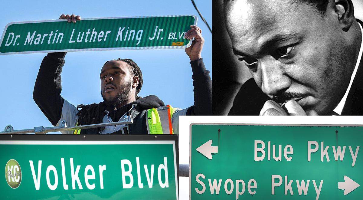 Kansas City could rename Volker Boulevard, Swope Parkway and a part of Blue Parkway to honor the Rev. Martin Luther King Jr. The route would run from Main Street on the west to 55th Street on the east.