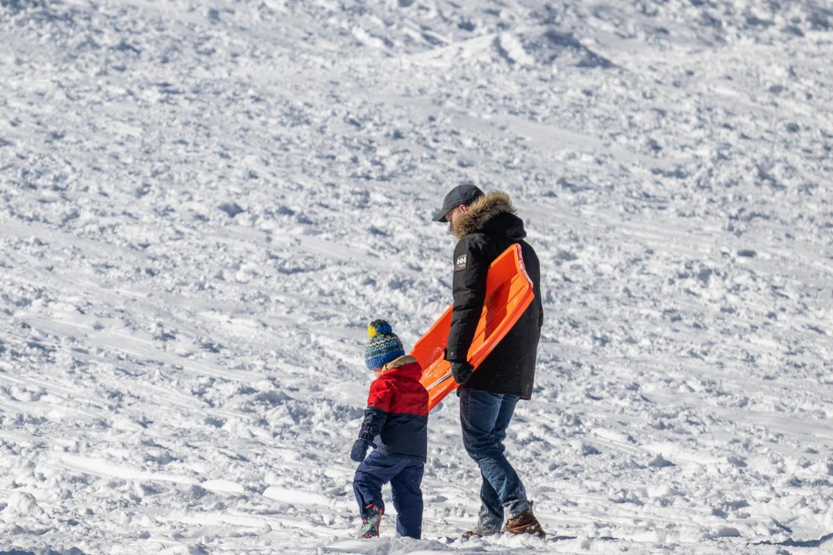 Families were out having fun in the snow on Monday, Jan. 6, 2025, following a major snowstorm that hit the Kansas City area over the weekend.