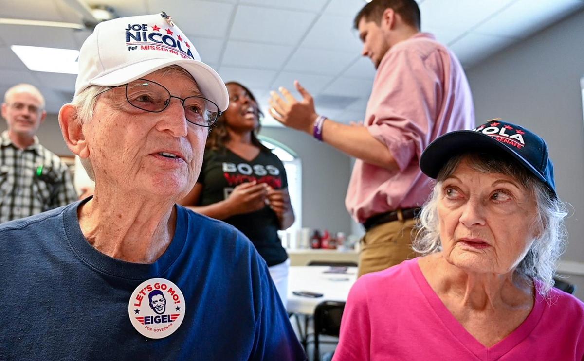 Bob and Willa Holliger were on hand with members of the Jackson County Republican Party who gathered for an ice cream social in Kansas City on Sunday, July 14, 2024.
