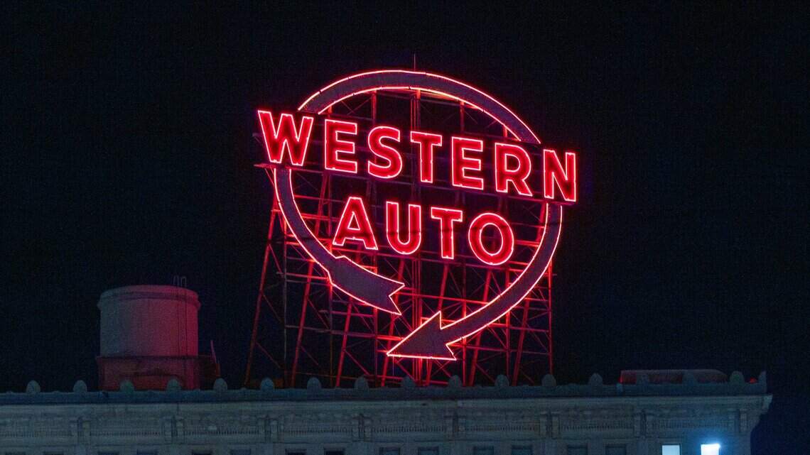 On night Messi lights up Kansas City, another icon also shines: Western Auto sign