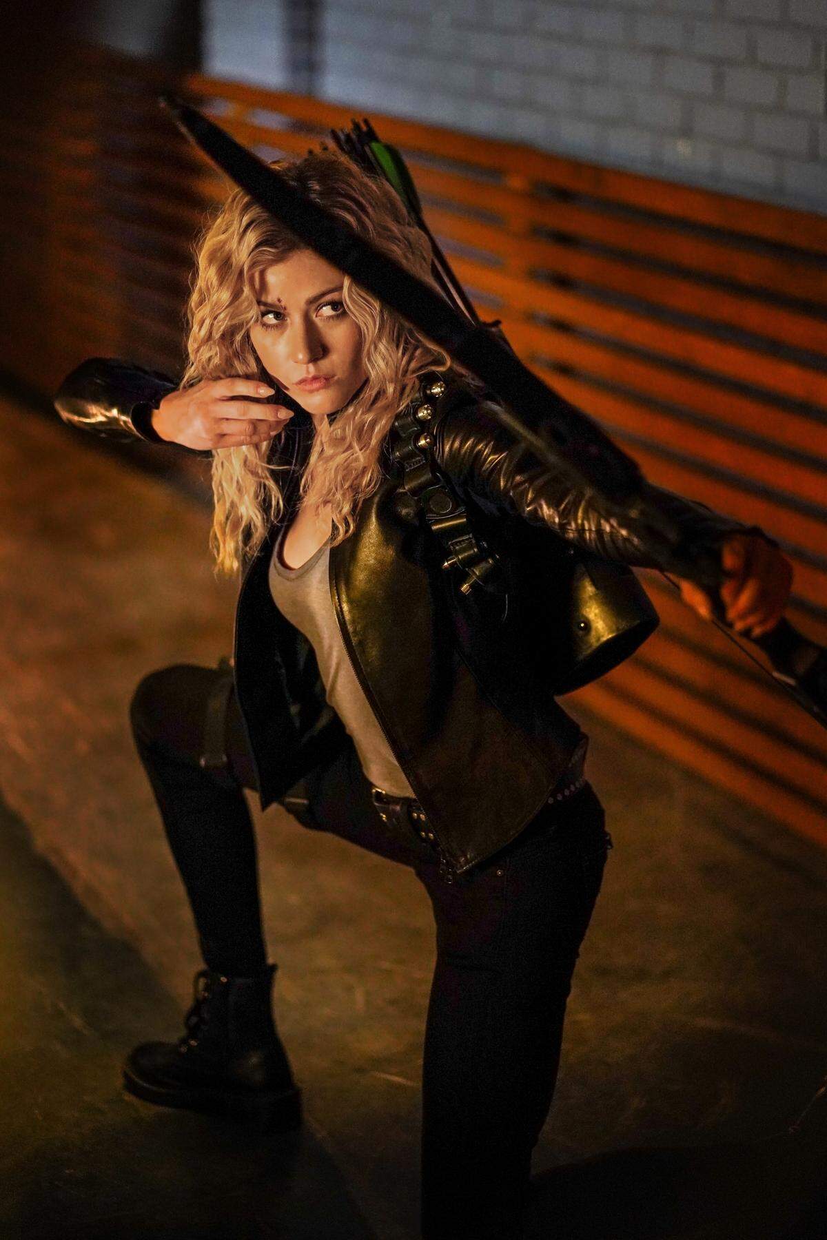 On The CW’s “Arrow,” Katherine McNamara starred as Mia Smoak, aka Blackstar. She has reprised the role on “The Flash.”
