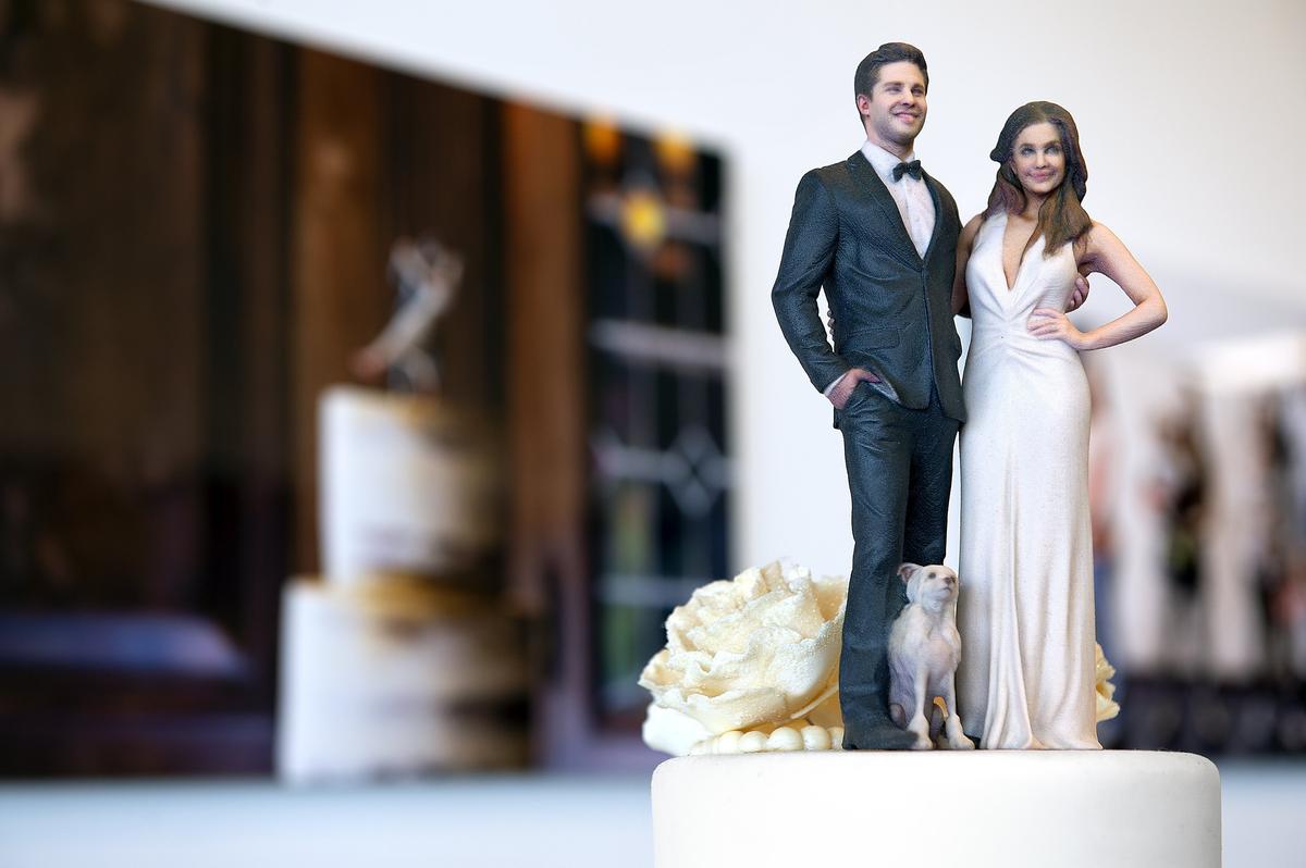 Some couples use the technology to create wedding cake toppers.