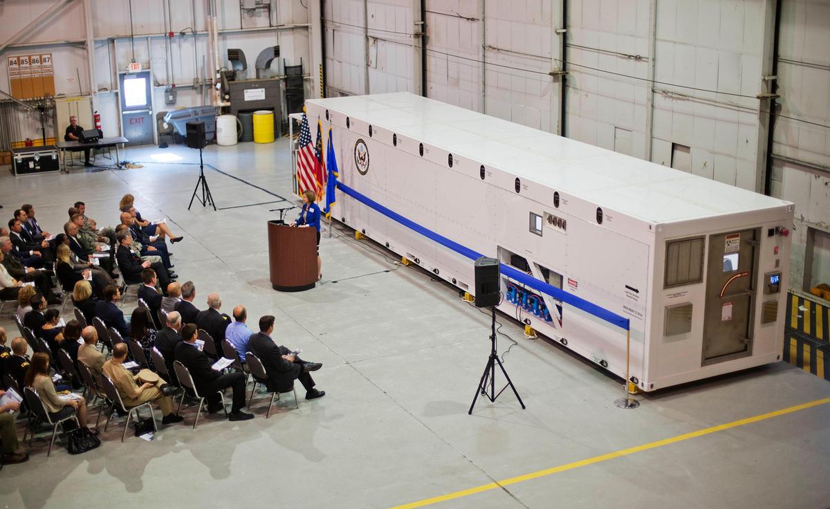 In 2015, a biocontainment unit designed by Kansas City’s MRIGlobal was unveiled in a ceremony at Dobbins Air Force Reserve Base in Marietta, Georgia.