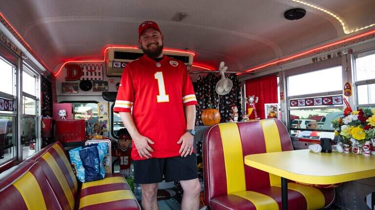 Family’s party bus is where memories are made and shared for these Chiefs fans