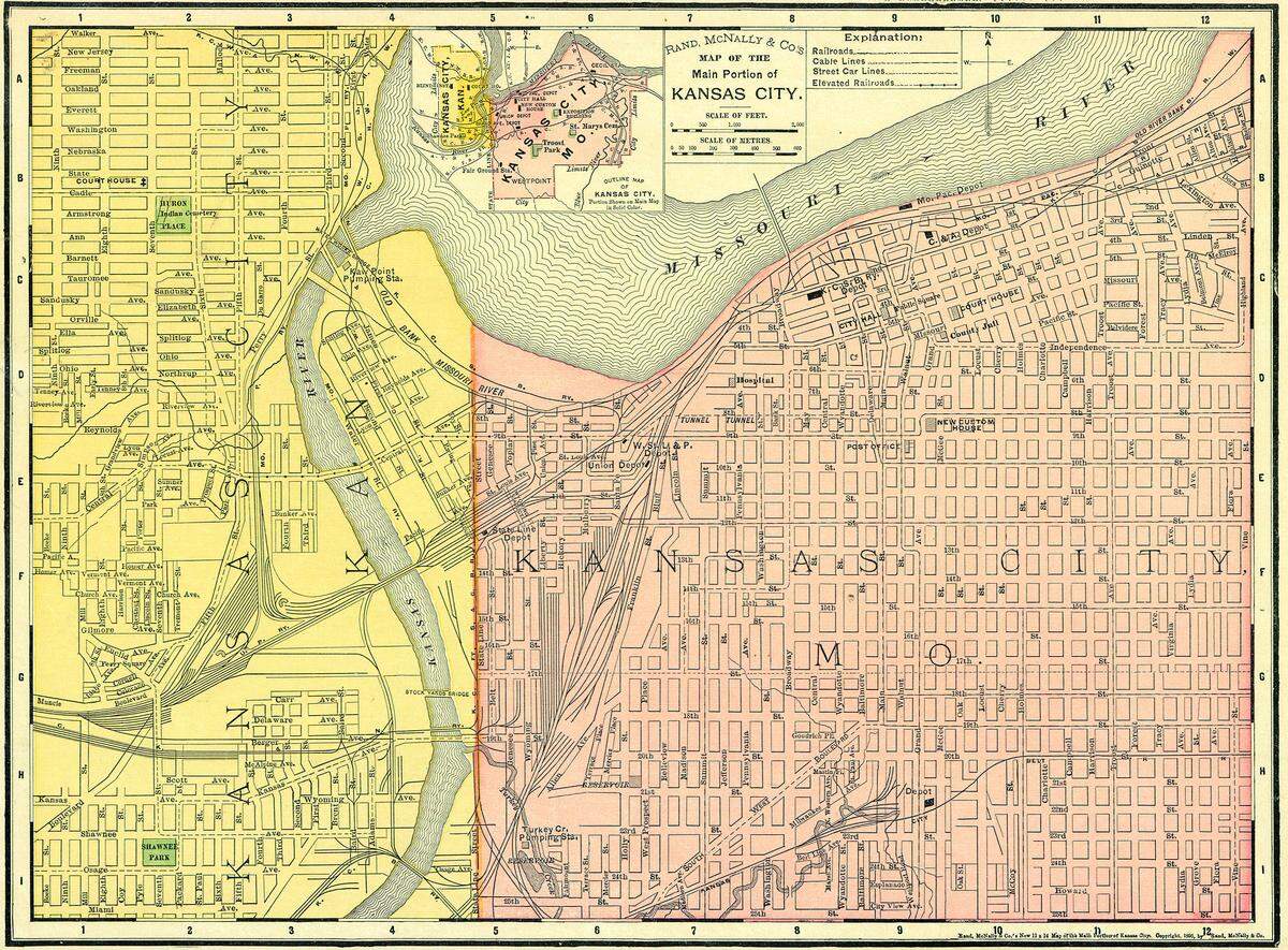 Rand, McNally & Co.’s Map of Kansas City, 1895