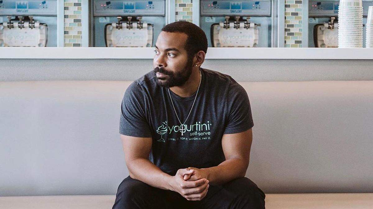 Isaac Collins will soon open his third Yogurtini frozen yogurt shop in the Kansas City area.