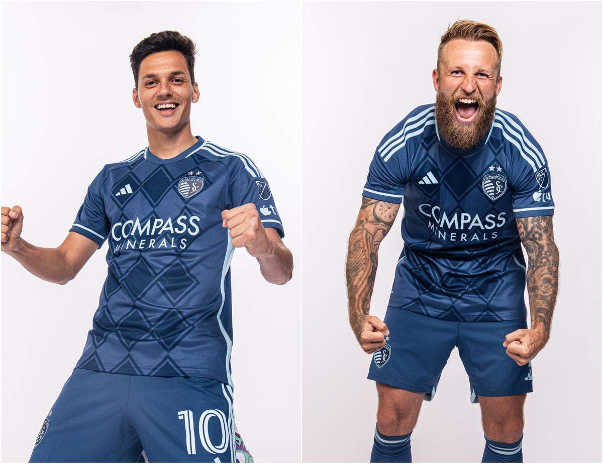 A look at Sporting KC’s new kit for the 2024 MLS season.