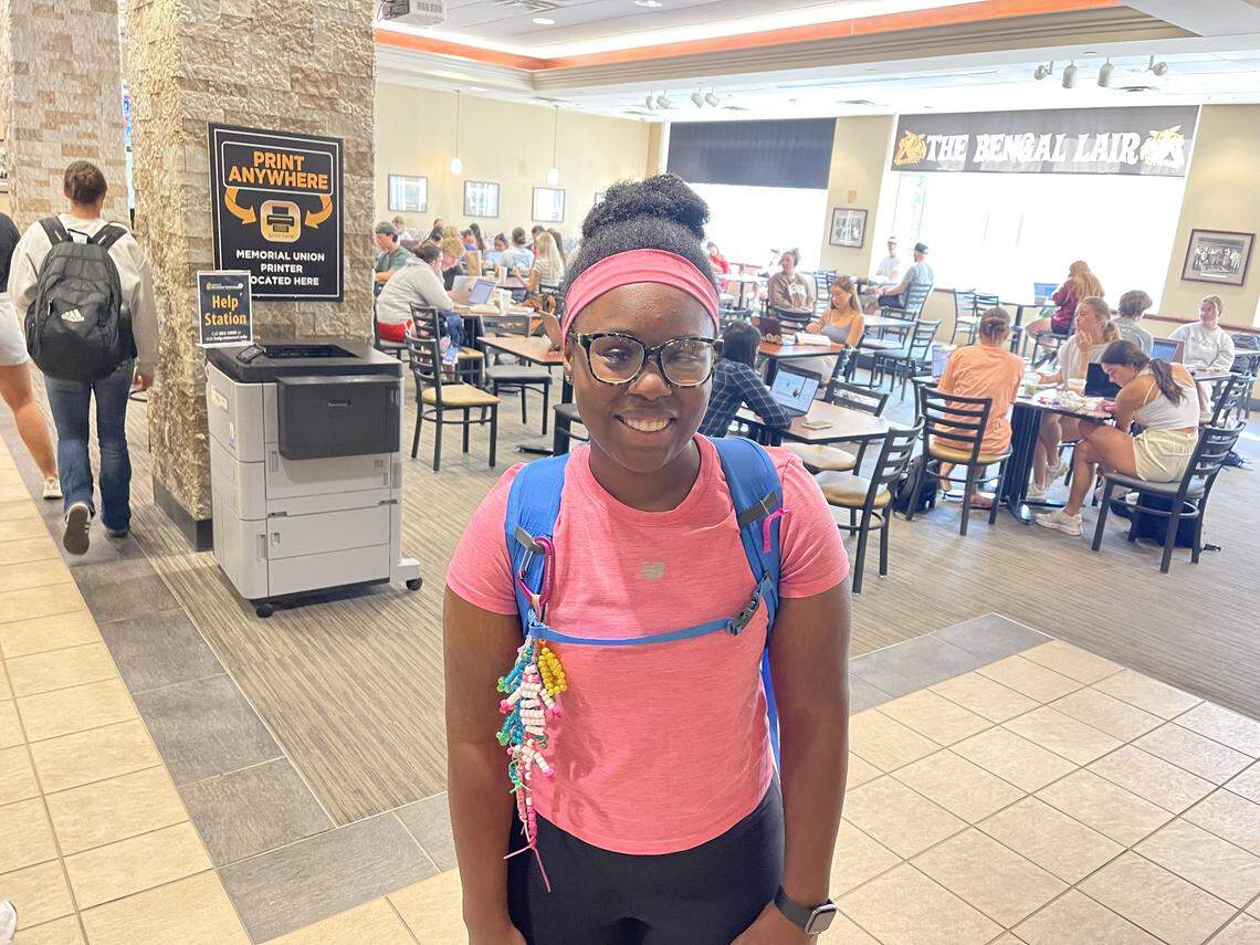 Raygan McDile, a junior studying middle school English education at the University of Missouri, spoke with The Star after a weekend shooting near campus.