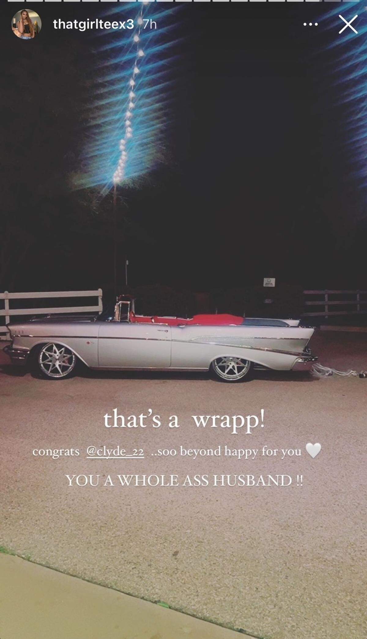 The happy couple departed in this sweet ride, a 1957 Chevy Bel Air.