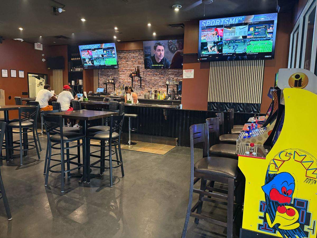AJ’s Bar & Grill, as seen on an early Tuesday afternoon, opened in the old KC Daiquiri Shop spot.