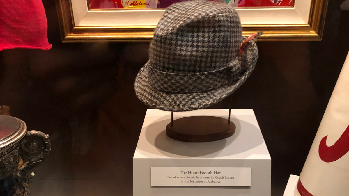 Bear Bryant’s hat at his namesake museum in Tuscaloosa, Ala.