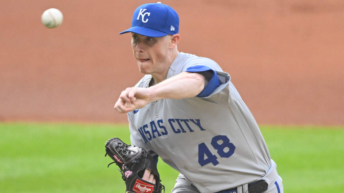 Kansas City Royals starting pitcher Ryan Yarbrough kept the Cleveland Guardians off-balance Monday at Progressive Field in Cleveland.