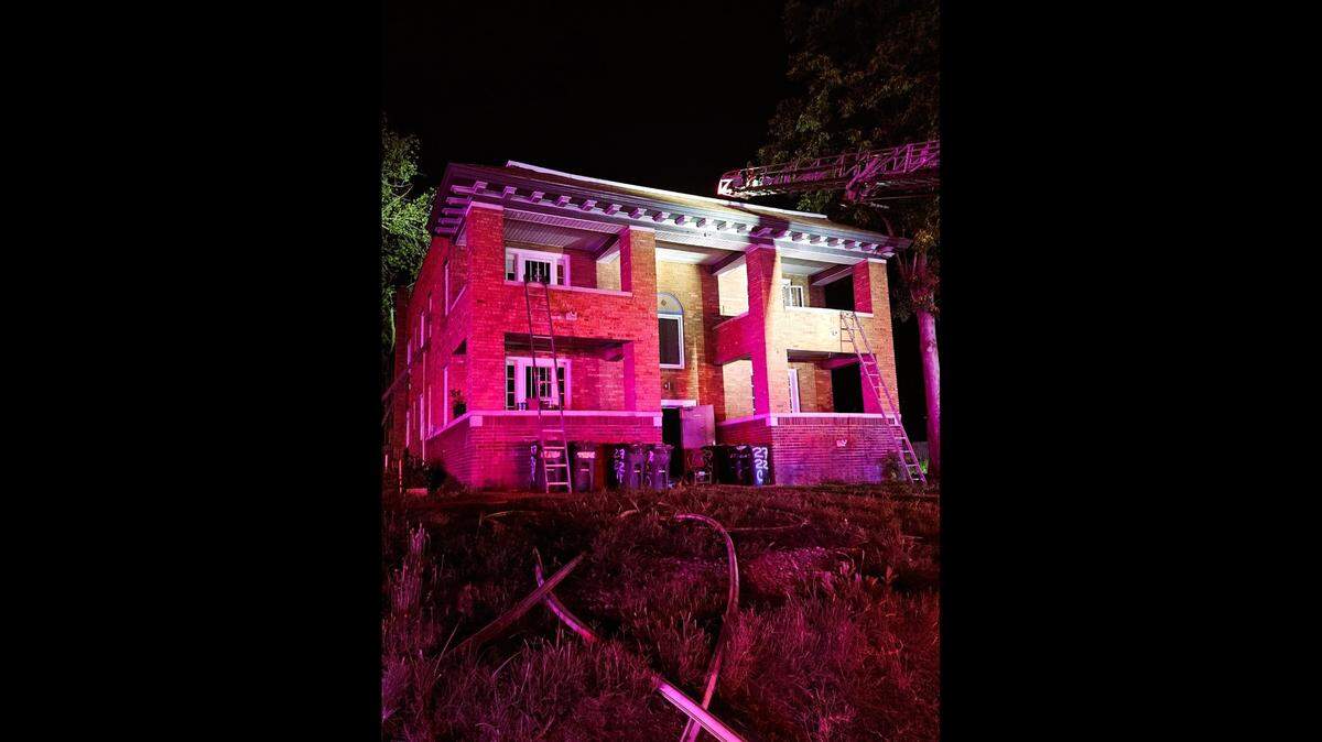 The Kansas City Fire Department responds to reports of fire and smoke at apartment on 30th St.