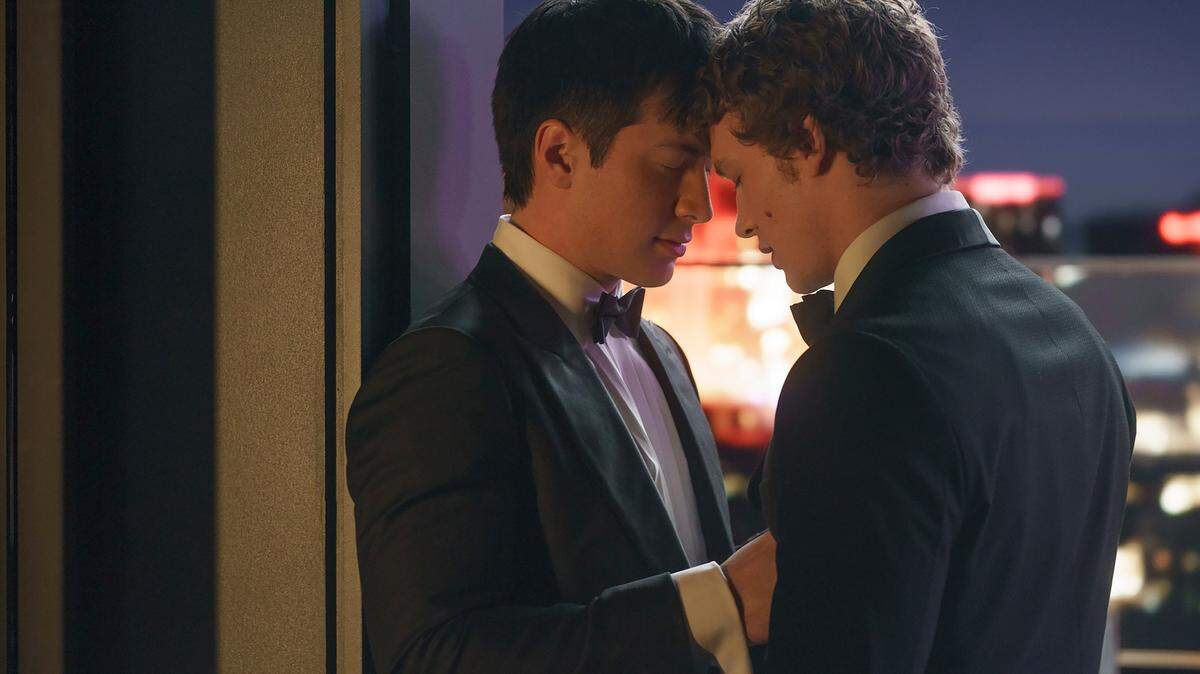 “Heated Rivalry,” the hit HBO Max sports romance drama, has Kansas City fans reading the book and re-watching the six-episode series. The series stars Hudson Williams, left, and Connor Storrie as closeted gay hockey players.
