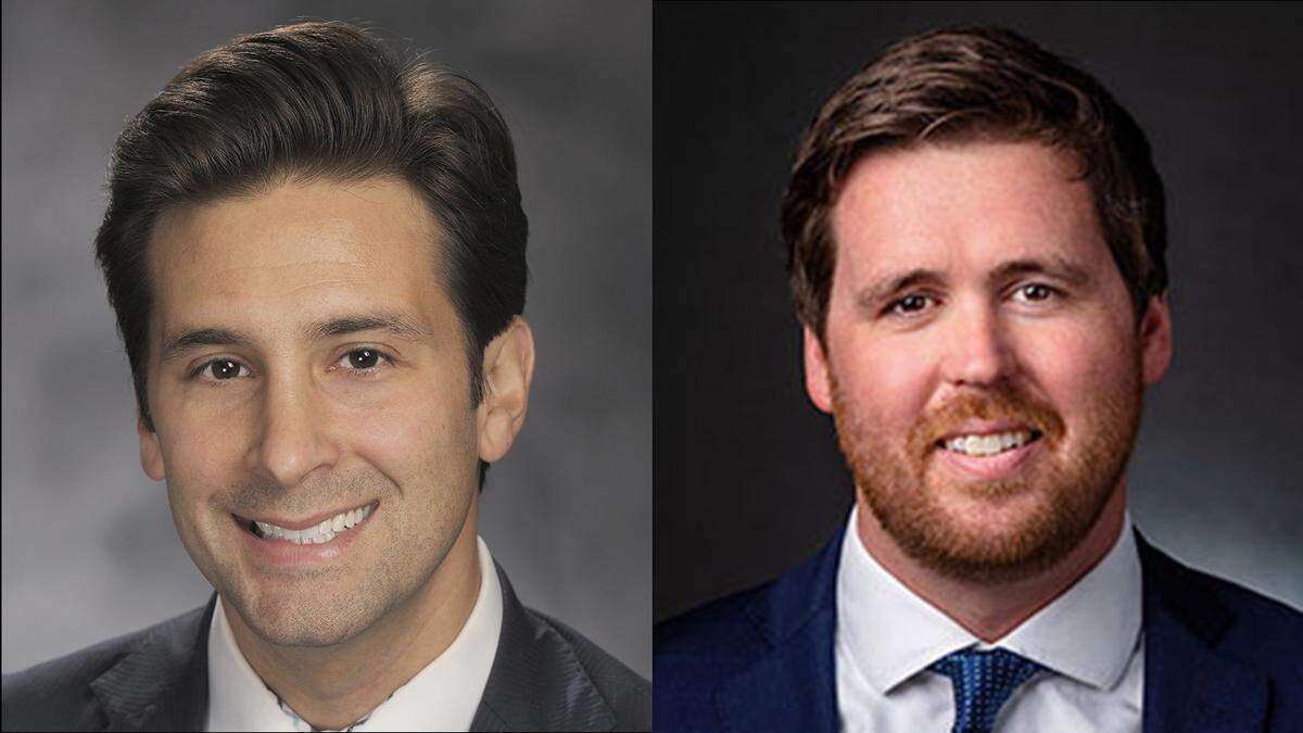 The GOP candidates for Missouri State Auditor are David Gregory, left, and Scott Fitzpatrick. The lone candidate in the Democratic primary, Alan Green, is not pictured.
