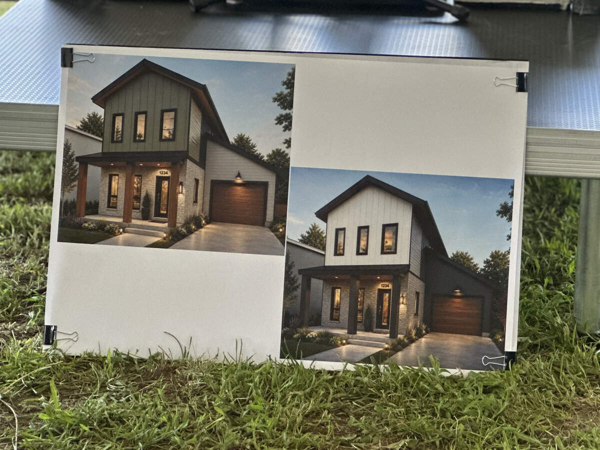 Renderings of the single-family homes were featured on various boards around the ceremony. Nine of these homes are expected to be built as part of the Hope Village initiative.