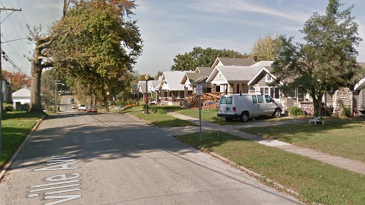 A Google Maps image shows the 2000 block of Orville Avenue, where a woman was found dead inside a residence.