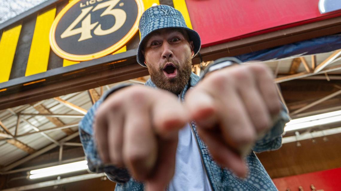 Travis Kelce reigns over Kelce Jam, with rock stars, a light show — and chicken wings