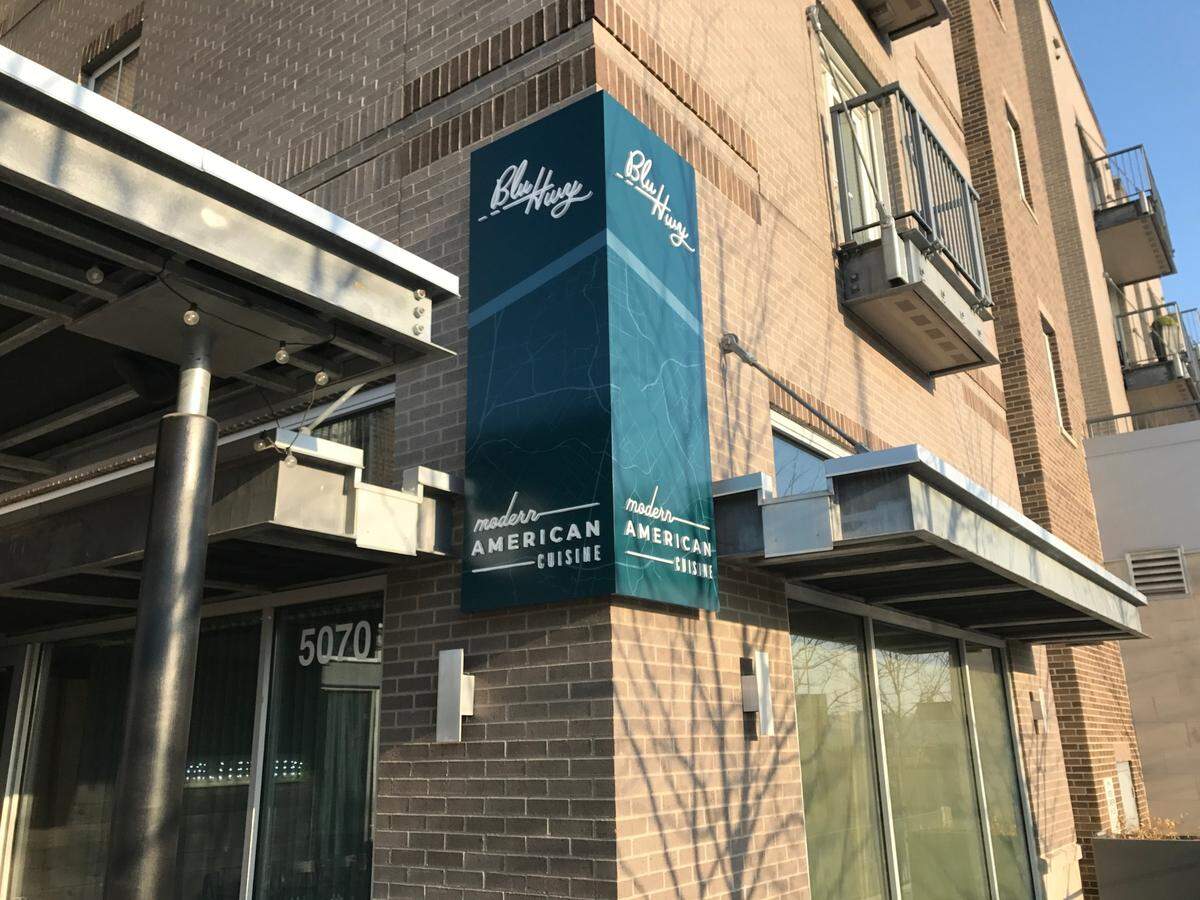 A Blu Hwy sign has gone up at 5070 Main St., former home of Black Dirt restaurant.