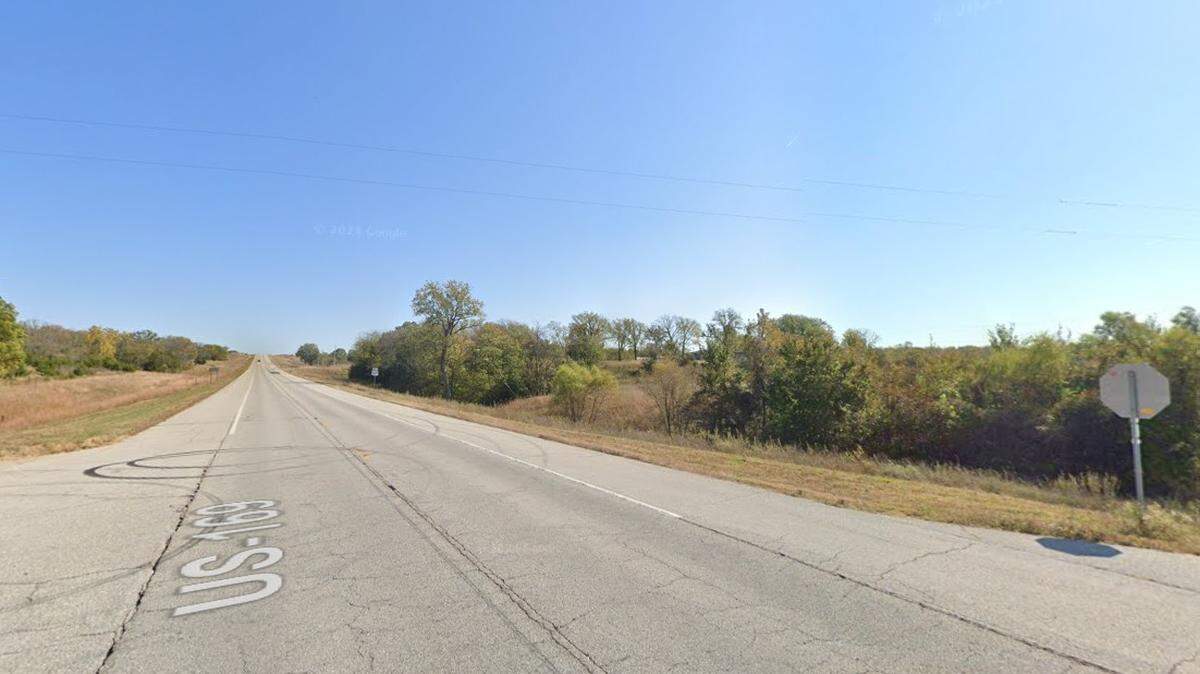 Eight people died in a fiery wreck Sunday night in Franklin County, Kansas, about an hour south of Kansas City, along U.S. Highway 169 near its intersection with Virginia Road, according to the Kansas Highway Patrol. This Google Maps image shows the area in October 2024.