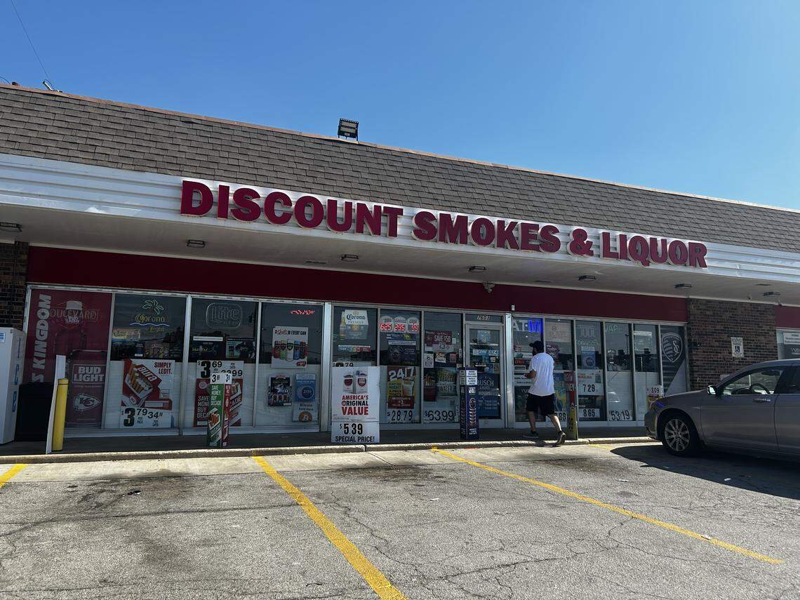 Several varieties of 7-OH were for sale behind the counter Thursday at Discount Smokes and Liquor at 7603 N. Oak Trafficway in Gladstone.