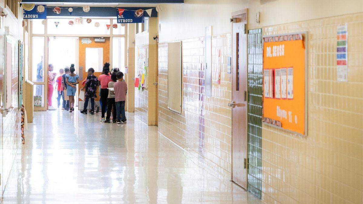 Melcher Elementary School students in Kansas City wrap up the final weeks of the 2023-24 school year. Under the current bond proposal, the school would move into the current George Washington Carver Dual Language School building. (Zach Bauman/The Beacon)