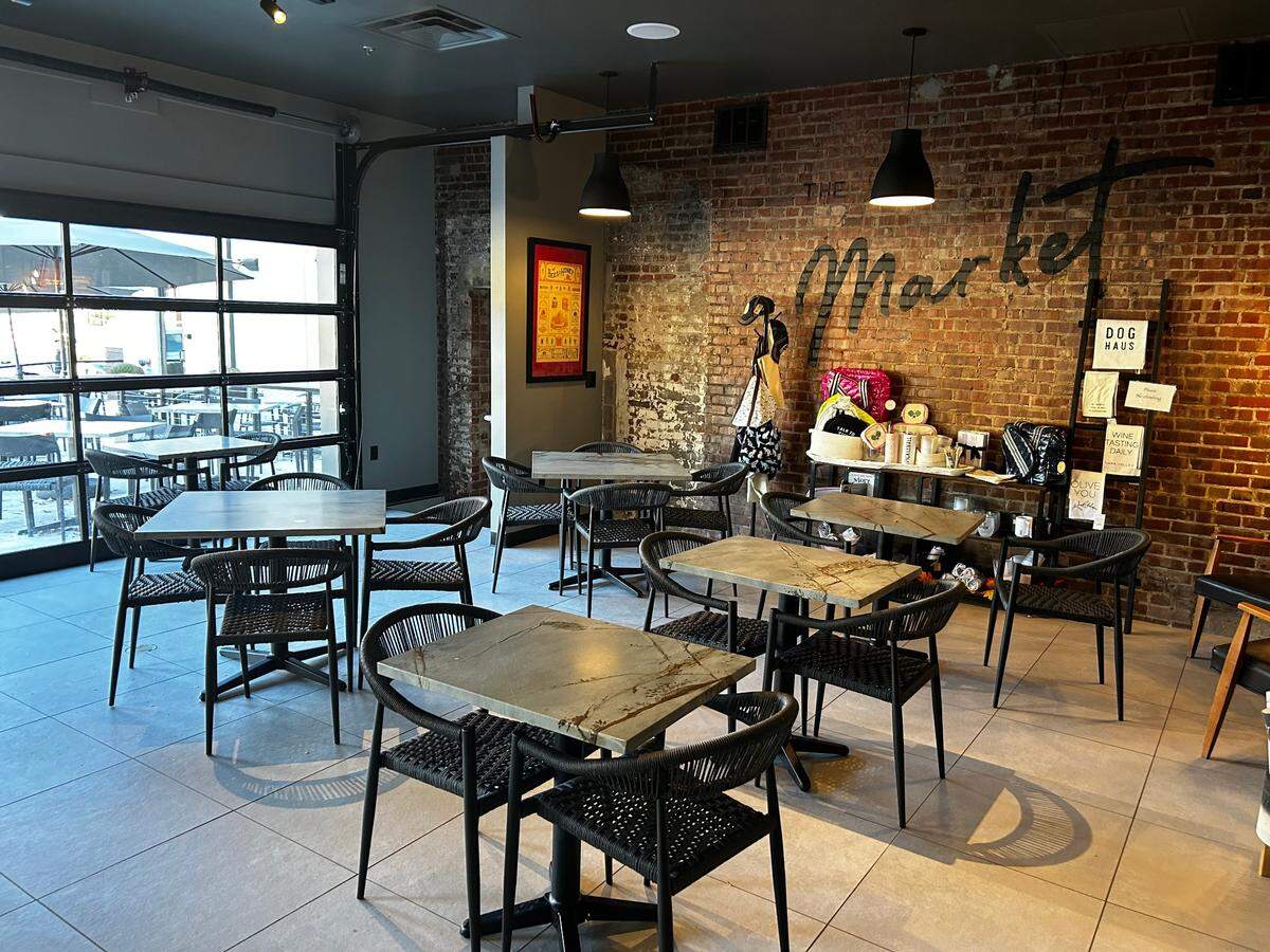 The market at Prima Facie has indoor and outdoor seating, a drive-thru window, and is open from 7 a.m. to 5 p.m. Monday to Saturday.