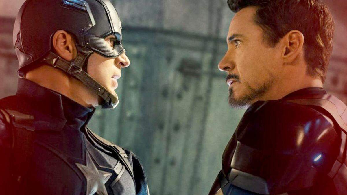 Captain America (Chris Evans, left) and Iron Man (Robert Downey Jr.) go toe to superheroic toe in “Captain America: Civil War.” Is either of them right?