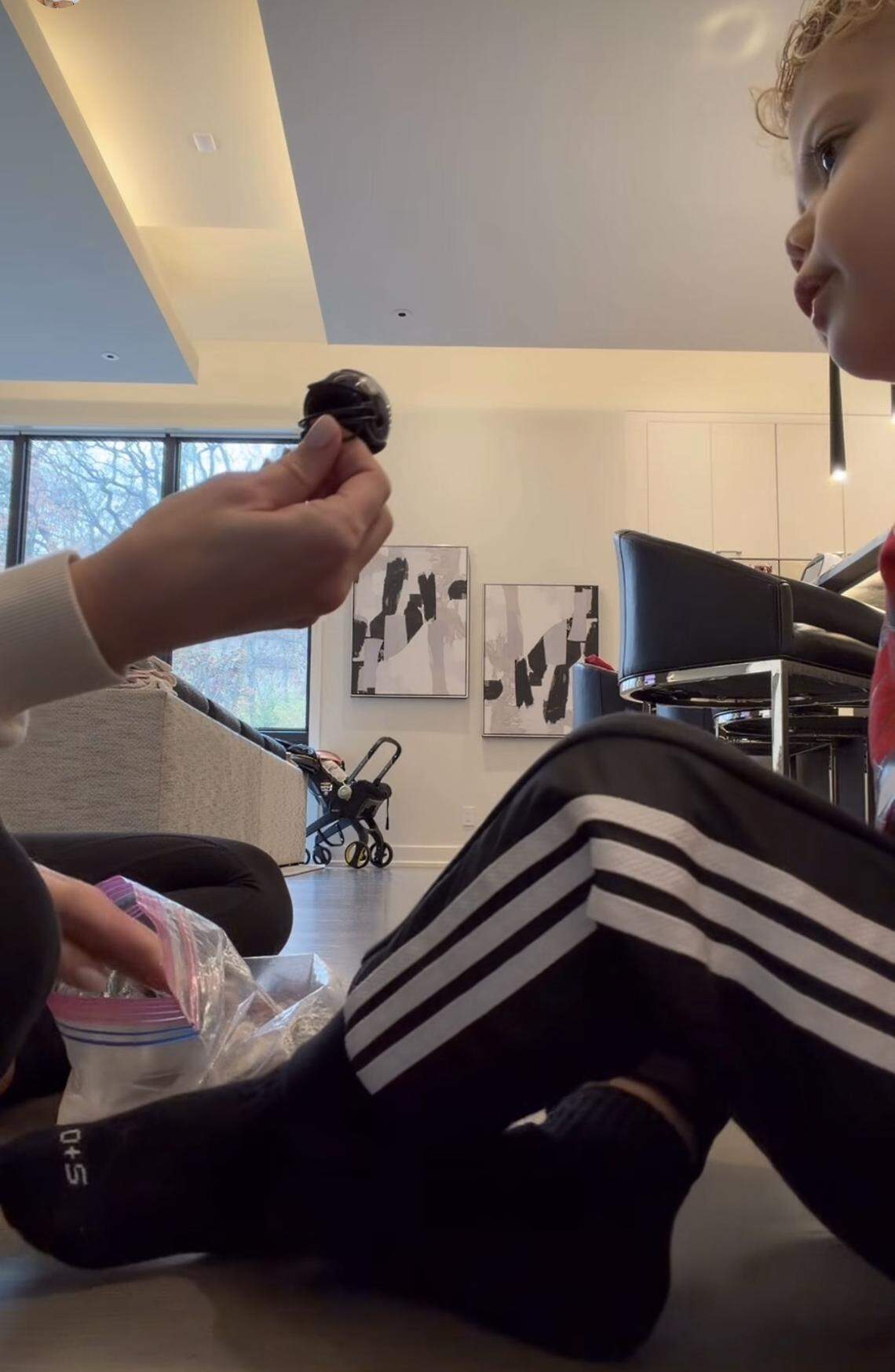 Bronze Mahomes identified every mini NFL helmet his mom, Brittany Mahomes, showed him.