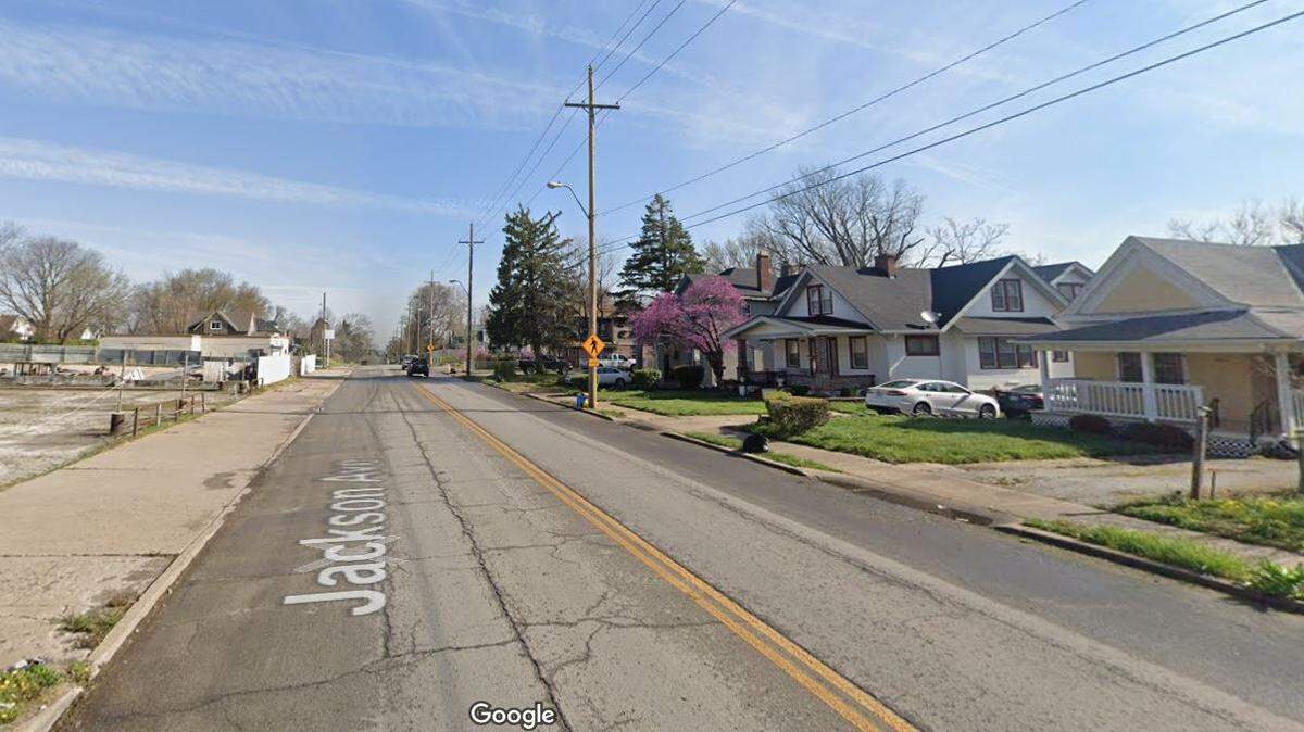 A pedestrian is in critical condition at a hospital after being hit and dragged by a SUV in a hit-and-run crash Sunday evening in the 2400 block of Jackson Avenue in Kansas City, a police spokeswoman said. This Google Maps Street View image of the area is from 2022.