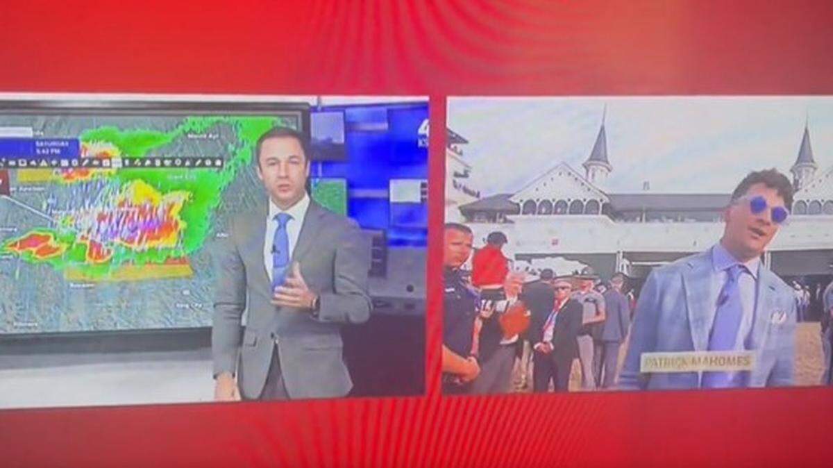 KSHB-TV picked the worst time to cut from Patrick Mahomes’ Kentucky Derby call.