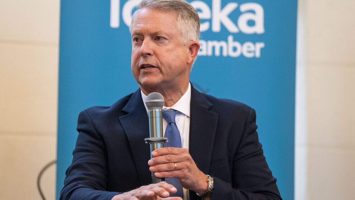 Sen. Roger Marshall touts his record, defends Trump policies in Topeka appearance