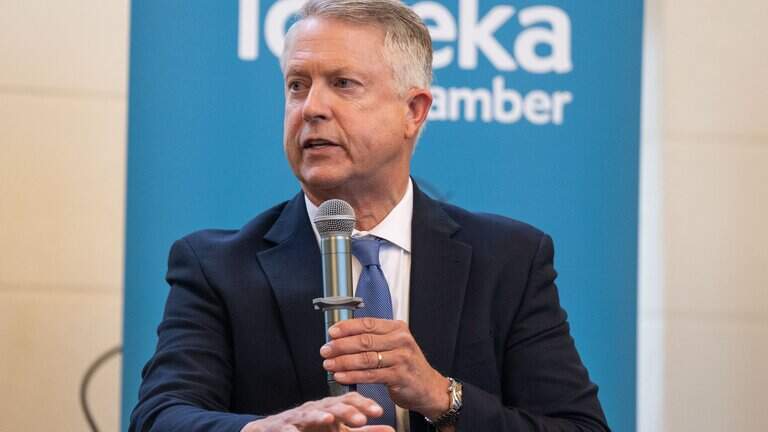 Sen. Roger Marshall touts his record, defends Trump policies in Topeka appearance
