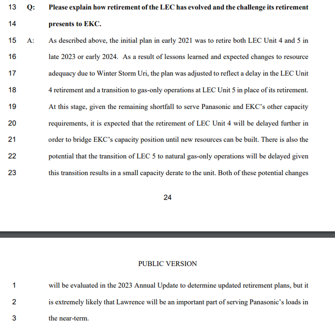 Documents filed by Evergy with the Kansas Corporation Commission show how the Panasonic battery plant is playing into Evergy’s decision to delay retirement of a coal-fired power plant unit.