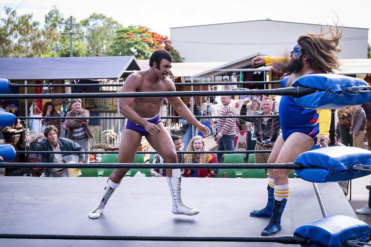 “I’ve gotten real good at wrestling,” says Joseph Lee Anderson, who plays Rocky Johnson — Dwayne’s dad — on NBC’s “Young Rock.”