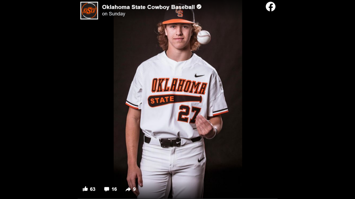 Oklahoma State University Cowboys baseball commit Nathan Rogalski died of bacterial meningitis, his family said.