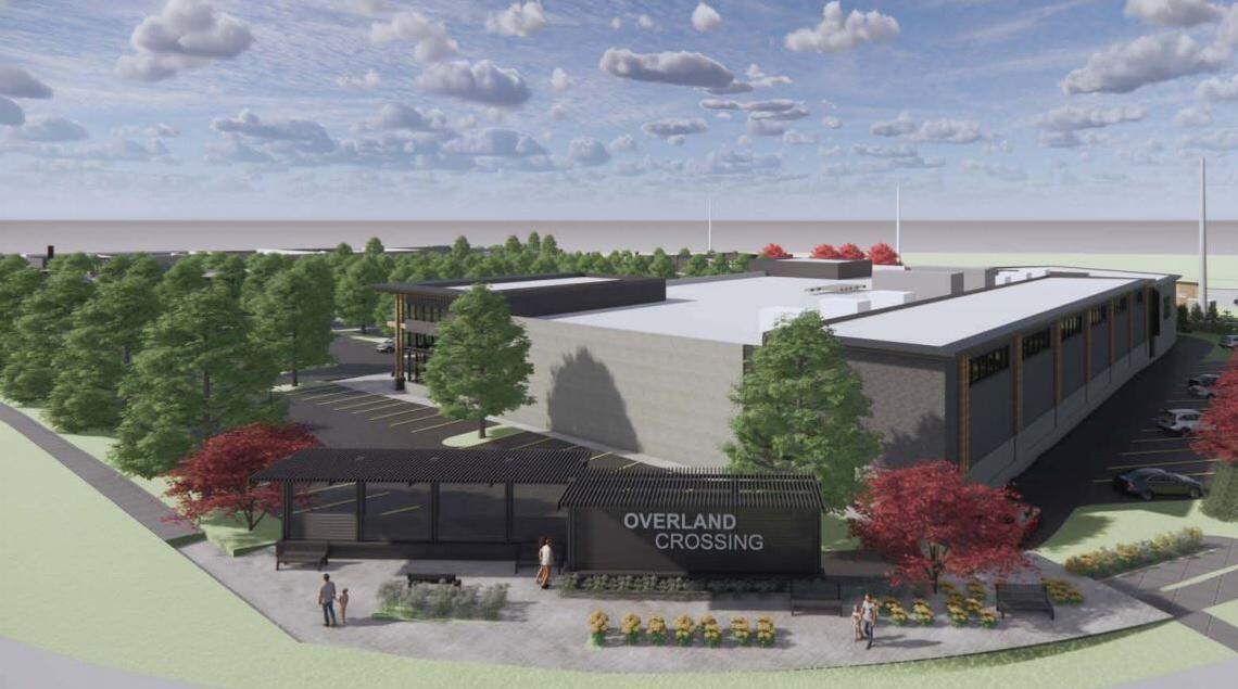 A rendering of the redeveloped Overland Crossing.