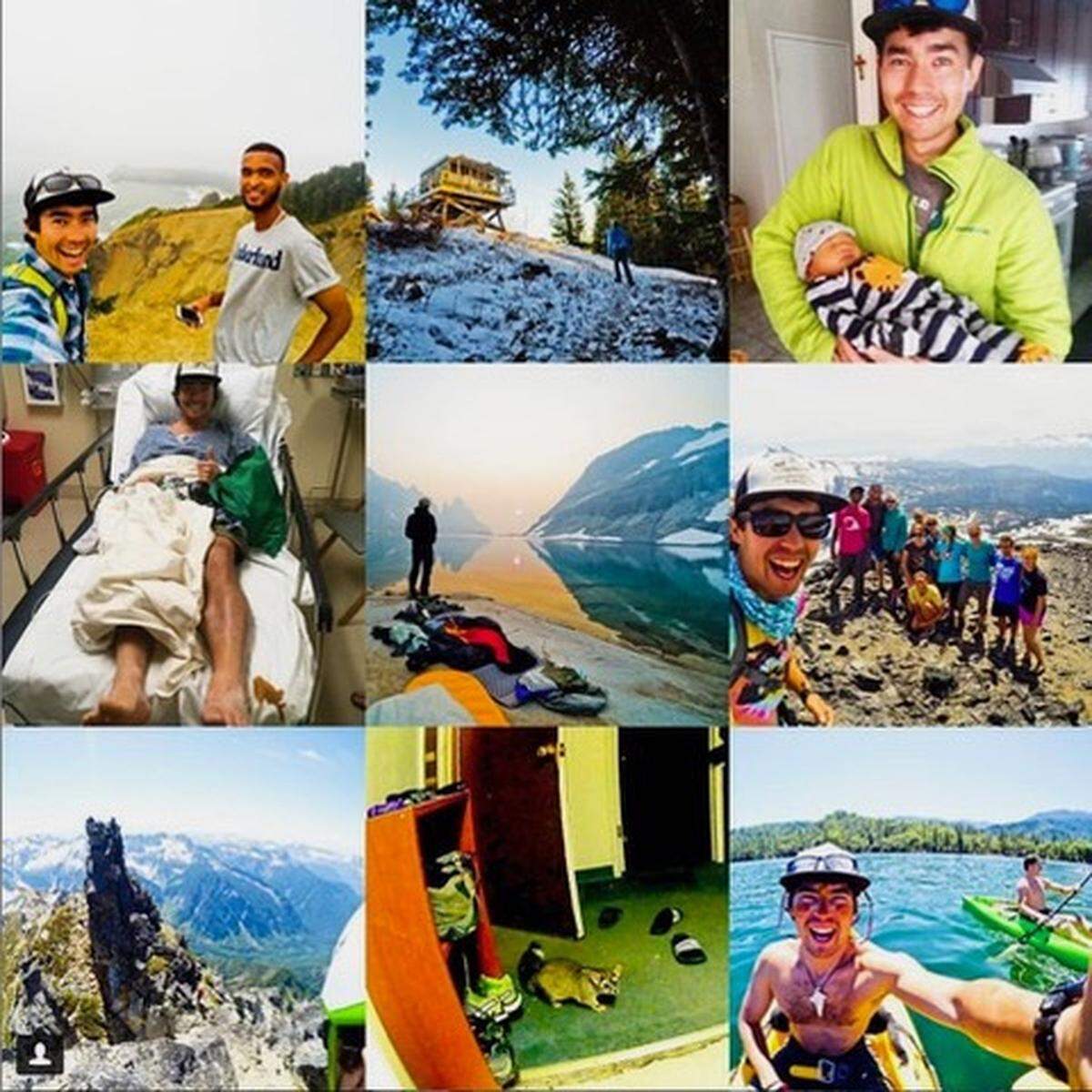A montage of John Chau’s Instagram photos.