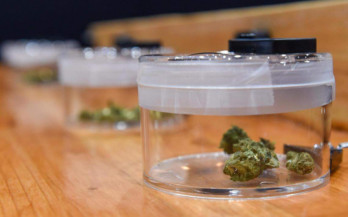 Medical marijuana went on sale at Fresh Green, a dispensary, on Monday, Oct. 19, 2020 in Lee’s Summit. 