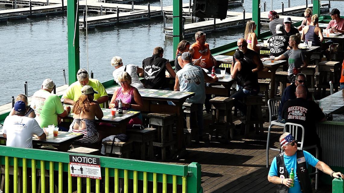 Bikefest brought thousands of riders to the Lake of the Ozarks this weekend. They patronized bars and restaurants such as Shady Gators.