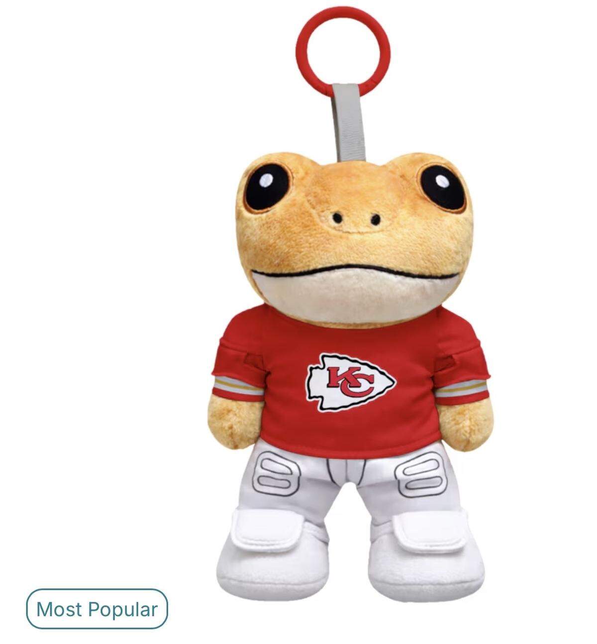 The Bad Bunny X Kansas City Chiefs plushie, $40.