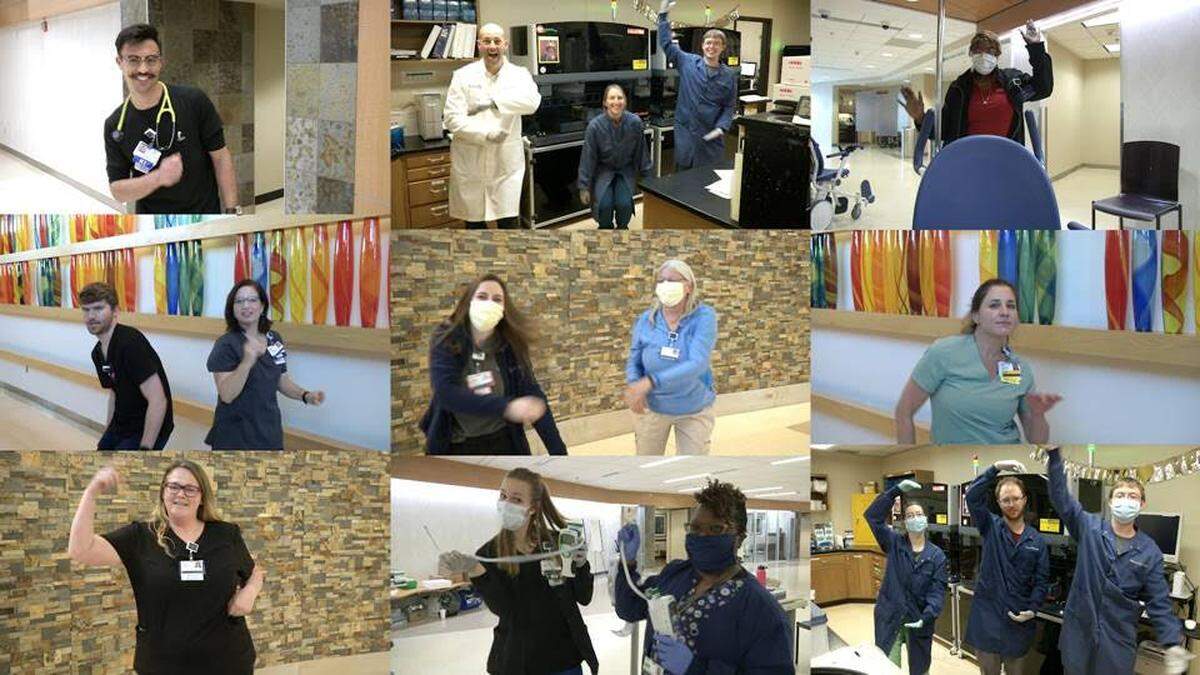 Health care workers and support teams at the University of Kansas Health System hope to make the final cut for a Jimmy Fallon music video to be shown during Saturday’s show.