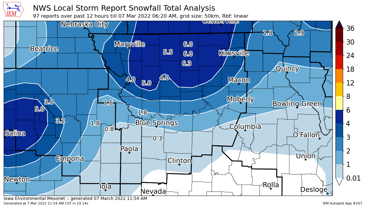 A winter storm dumped nearly two inches of snow in parts of the Kansas City area, creating slick road conditions for the morning commute. More snow is on the way later in the week.