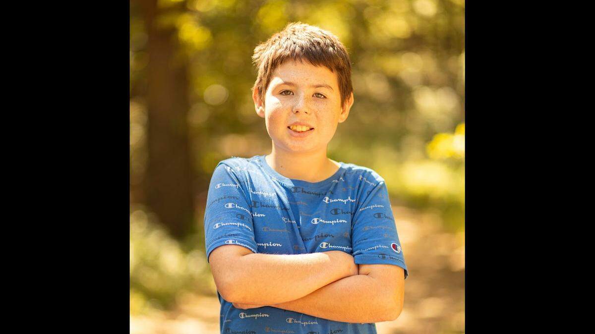 Carson, 12, is active and creative and loves origami. 