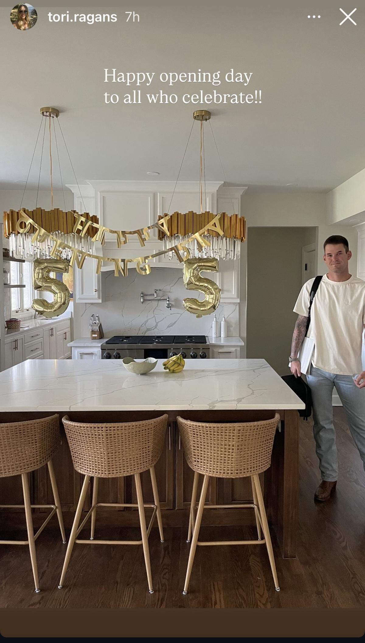 Cole Ragans got balloons for the big day.