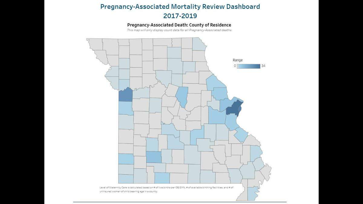The Missouri Department of Health & Senior Services launched a new dashboard to track pregnancy-related deaths across the state.