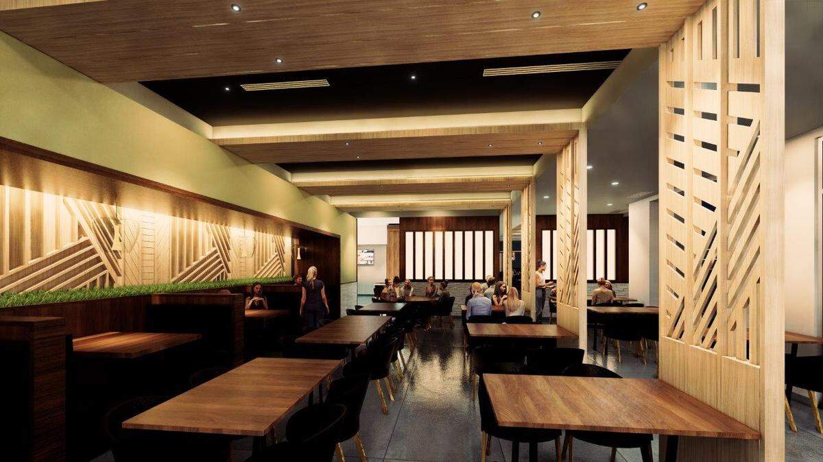 A rendering of the dining room at Lee’s Summit’s new Roots Seasonal Cuisine.