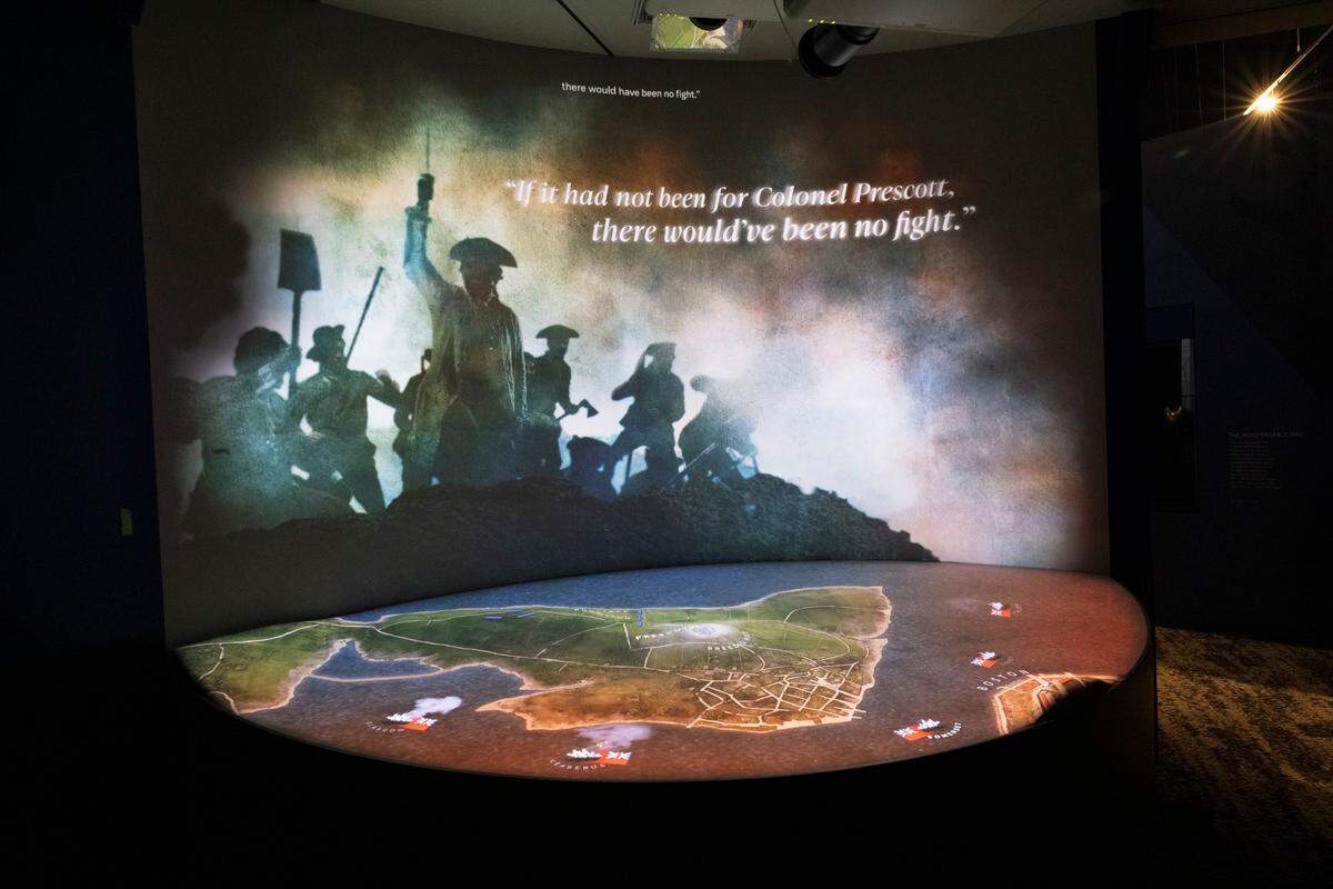The exhibit uses 3D technology to bring images of the war to life for visitors.